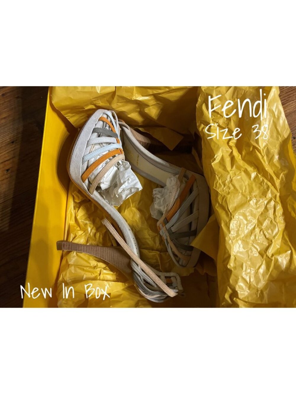 Fendi Candy Ankle Strap Platform Shoes 38 - Sex and the City Collection, New